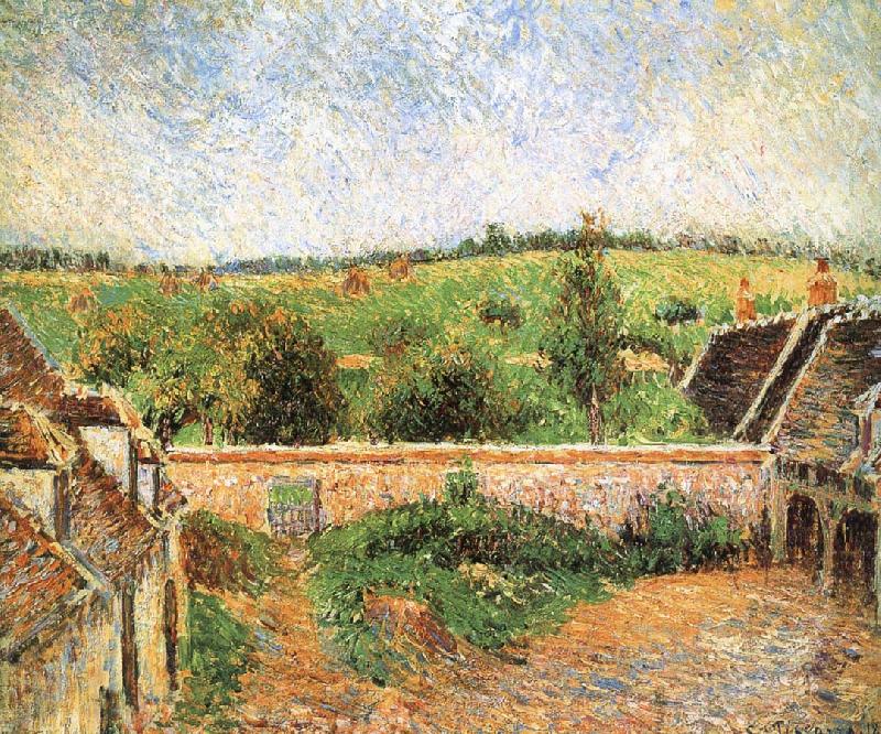 Camille Pissarro Farmer s yard France oil painting art